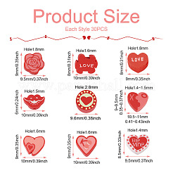 Valentinstag Thema handgefertigte Fimo-Perlen&nbsp;FIND-CW0001-25
