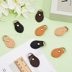 8 шт. 4-х цветные головки молний из коровьей кожи&nbsp;PURS-CL0001-01B