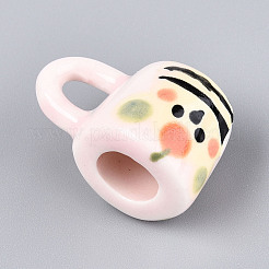 Кружка с медведем из фарфора ручной работы&nbsp;PORC-T133-21A