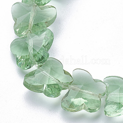 Perles en verre transparentes&nbsp;GLAA-Q066-14mm-B12