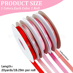 5 Rolle einseitiges Polyester-Satinband&nbsp;SRIB-CY0001-38C