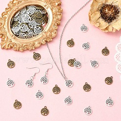 100 шт. 2 цвета подвески из сплава в тибетском стиле&nbsp;TIBEP-YW0002-25