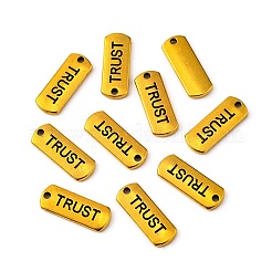 Тибетский стиль сплава прямоугольник с подвесками слова целевые&nbsp;LS-TIBEP-Q043-062AG-RS