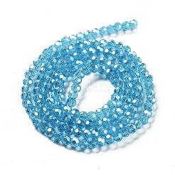 Chapelets de perles en verre transparent électrolytique&nbsp;LS-EGLA-A035-T3mm-A08