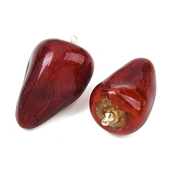 Pendentifs en résine époxy et piments séchés&nbsp;RE-CBAAE94-04G