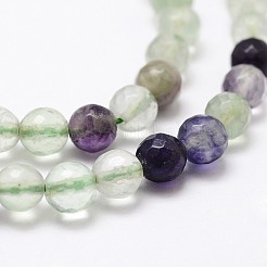 Природного флюорита бисер нитей&nbsp;G-G736-07-4mm