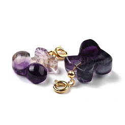 Подвески с резьбой из натурального флюорита&nbsp;G-J387-96