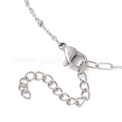 Женские ожерелья-скрепки из натурального жемчуга и нержавеющей стали 304&nbsp;NJEW-JN05823-01