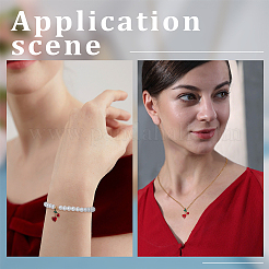 8 шт. латунные темно-красные и зеленые подвески с цирконием&nbsp;ZIRC-BBC0001-98