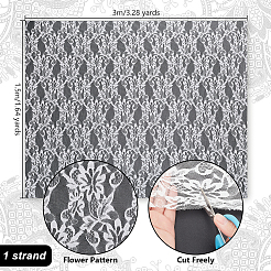 Nylon-Spitzenstoff mit Blumenmuster&nbsp;OCOR-WH0092-20A