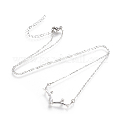 Colliers en laiton avec pendentif avec zircone cubique de micro pave&nbsp;NJEW-I230-13