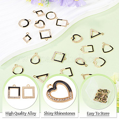 24 pendentif creux en alliage émaillé&nbsp;FIND-TA0011-20G