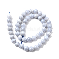 Натуральный голубой кружевной агат бисер нитей&nbsp;G-G344-A06-8mm