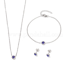 Set di gioielli in acciaio inossidabile 304&nbsp;SJEW-H144-24B-P