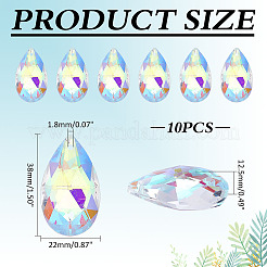 10шт стеклянные подвески&nbsp;GLAA-ME0001-16A