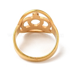 Ионное покрытие (ip) 201 нержавеющая сталь корона толстое кольцо для женщин&nbsp;RJEW-G266-39G