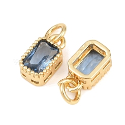 Anhänger aus Messing mit blauen Zirkonia-Pflastersteinen&nbsp;KK-L275-29G