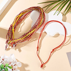 12 collana in cordino di poliestere e spandex di 12 colori&nbsp;AJEW-TAC00070