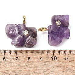 Pendenti intagliati in ametista naturale fasciata&nbsp;G-H357-01G-13