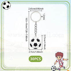 30 porte-clés en silicone sur le thème du sport&nbsp;KEYC-GA0001-59