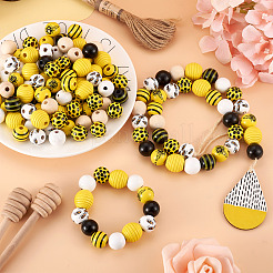 Kit de décorations en bois en forme d'abeille à faire soi-même&nbsp;DIY-KS0001-28