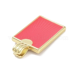 Colgantes de esmalte de latón chapado en oro real de 18k&nbsp;KK-M293-43G-02