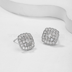 925 Ohrstecker aus Sterlingsilber mit Moissanit-Pavé für Damen&nbsp;CR3655