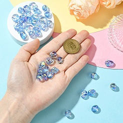 40 шт. 8 стиля гальванизированных прозрачных акриловых бусин&nbsp;OACR-CJ0002-48