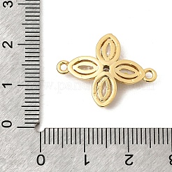 Messing-Pavé-Zirkonia-Anhänger mit einblättriger Blüte&nbsp;KK-A296-46B-G