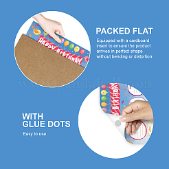 2шт многоразовые плакаты с надписью «С Днем Рождения» AJEW-WH0671-001