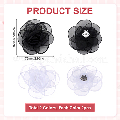 4 шт. 2 цвета железные пряжки для обуви&nbsp;HJEW-ME00049