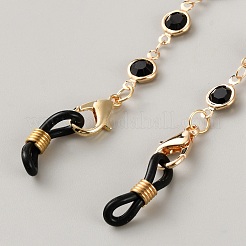 Круглая акриловая с удлинителем ремешка маски из сплава&nbsp;AJEW-WH20054-067G-02