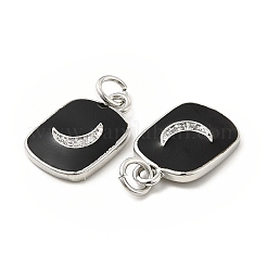 Ottone micro spianare pendenti zirconi&nbsp;KK-E068-VB439-2