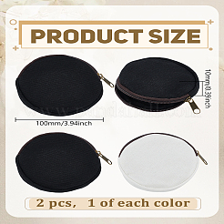 2 шт. двухцветный хлопковый кошелек для мелочи с застежкой-молнией&nbsp;ABAG-LP0001-92A