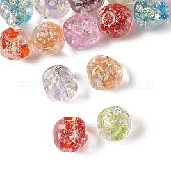 16 шт. 8-х цветные бусины ручной работы из фольги в технике лэмпворк&nbsp;FOLI-FS0001-04