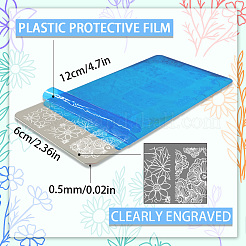Modèles d'art d'ongle de bricolage en acier inoxydable&nbsp;MRMJ-WH0092-023