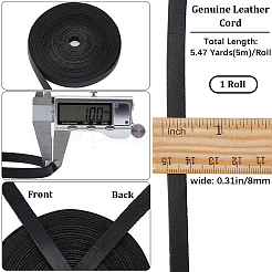 Плоский шнур из воловьей кожи длиной 5 м.&nbsp;WL-GF0001-22B-01