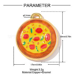 Laiton imprimé avec pendentifs en émail&nbsp;KK-OY001-54G
