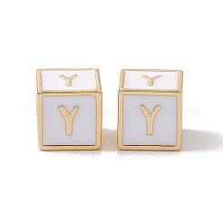 Стойки покрытие латунь эмаль бисер&nbsp;KK-B060-04G-04Y