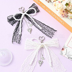 Decorazioni pendenti in plastica ABS con perle finte e poliestere&nbsp;HJEW-YW00468-01