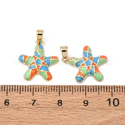 Meerestiere Messing Emaille Anhänger&nbsp;KK-F917-01A-01