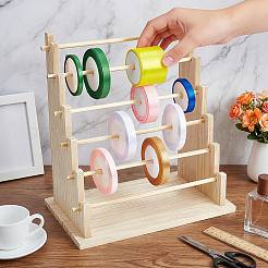 6-lagiger Armband-Organizer-Displayständer aus Holz&nbsp;BDIS-WH0011-10