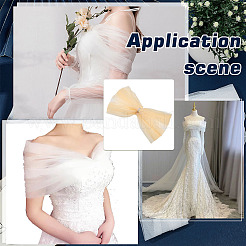 Палантин невесты из полиэстеровой марли&nbsp;AJEW-WH0314-878B