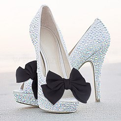 2 pieza de decoración para zapatos de poliéster con lazo&nbsp;FIND-DR0001-64D