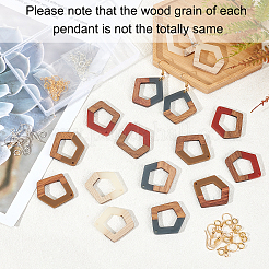 DIY 16 Stück Holz-Ohrring-Bastelset&nbsp;DIY-OC0006-42