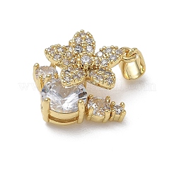 Pendentifs en laiton zircon cubique transparent&nbsp;KK-CBA56EF-21G