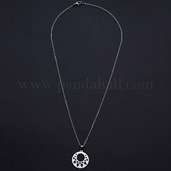 Collane con pendenti in acciaio inossidabile 201 anti-ossidazione&nbsp;NJEW-S105-JN683-45-1