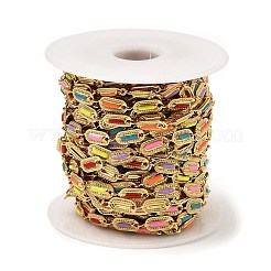 Эмалированные цепочки с овальными звеньями&nbsp;CHS-G028-19G