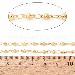 Chaîne en laiton à maillons ovales et ronds&nbsp;KK-CBA3297-10G