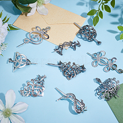 9 шт. 9 стиля ретро-палочки для волос из сплава&nbsp;OHAR-GA0001-14